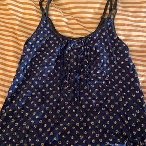 Floral Tank top w gray back